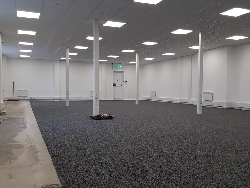 Jaguar and Land Rover offices refurbishment with flooring and partitions